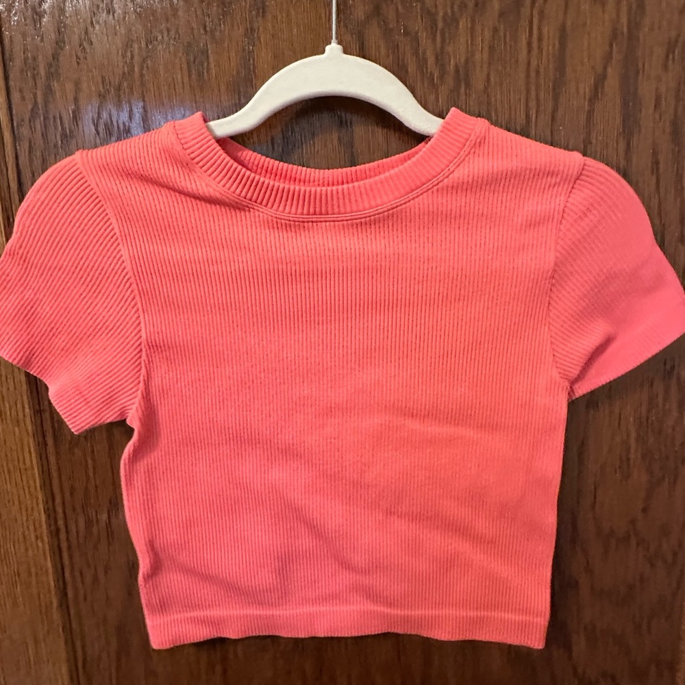 Women's JoyLab Ribbed Short Sleeve Cropped Tee